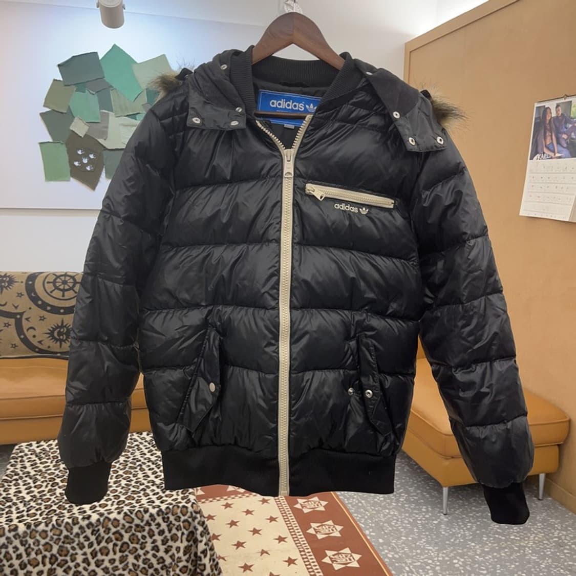 아디다스 올드스쿨 Y2K 갸루 대장급 털 패딩 자켓 100 C08974 상품이미지3