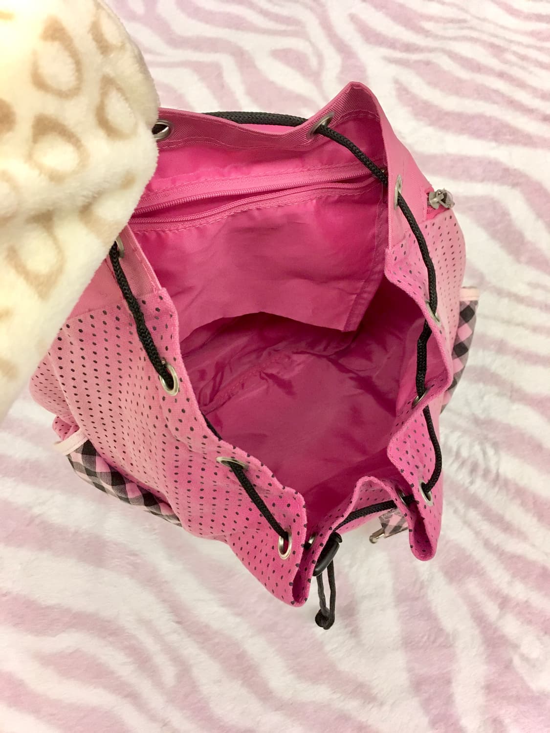 오네갸루 소악마 도트 체크리본 쓰리포켓 백팩 헤이세이 갸루 핀터레스트 상품이미지4