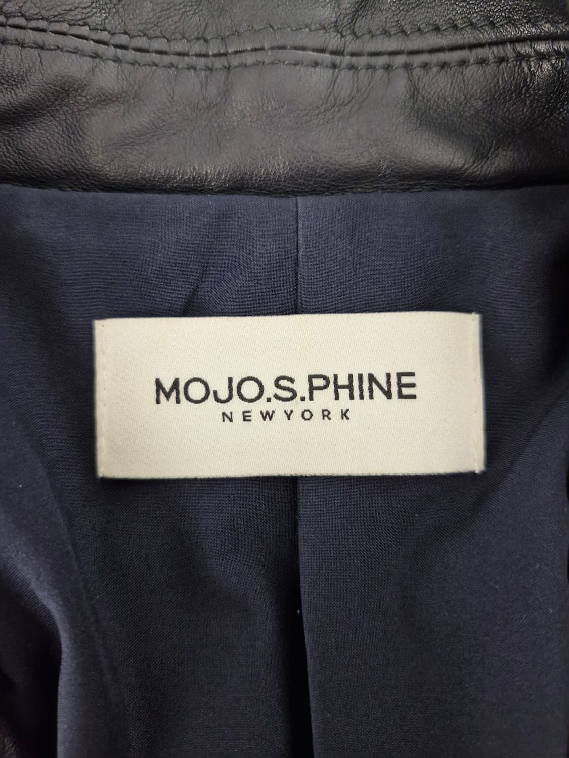 모조에스핀(MOJO S PHINE)양가죽 자켓 블랙네이비 상품이미지5