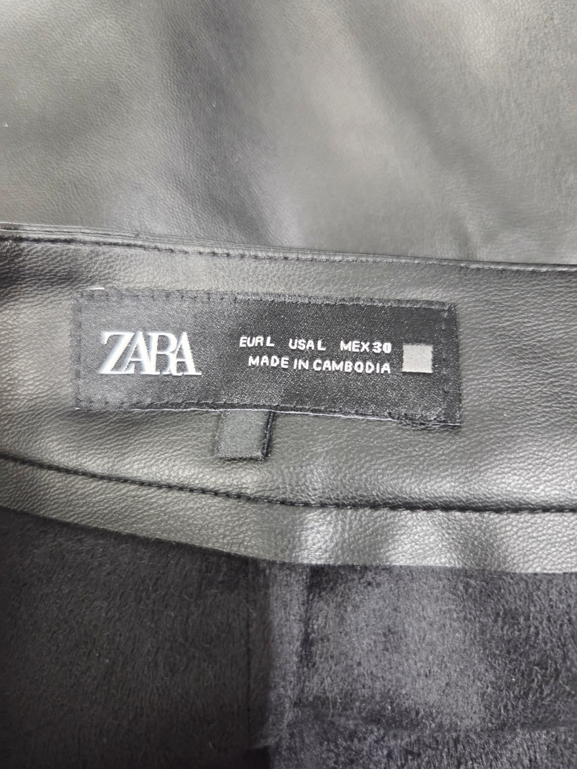 자라 블랙 레더 랩 바지 미니스커트_L 상품이미지5