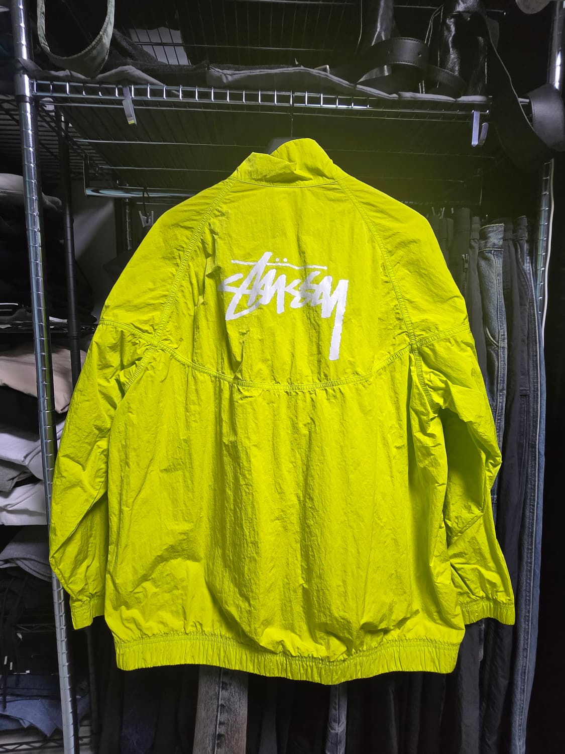 나이키 x 스투시 윈드러너 자켓 브라이트 캑터스 L사이즈 상품이미지3