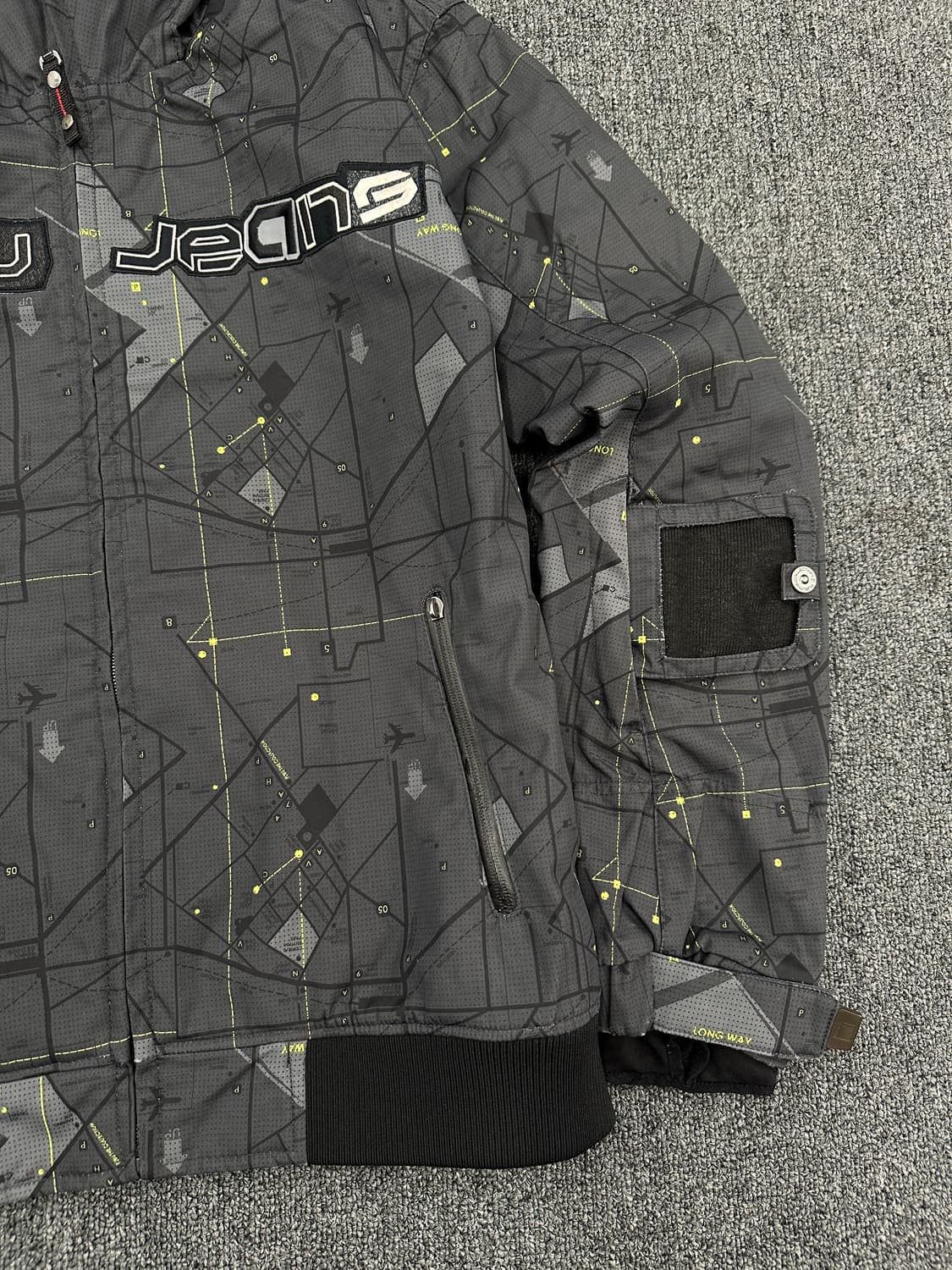 L) 후부 빈티지 바람막이 자켓 차콜 상품이미지5