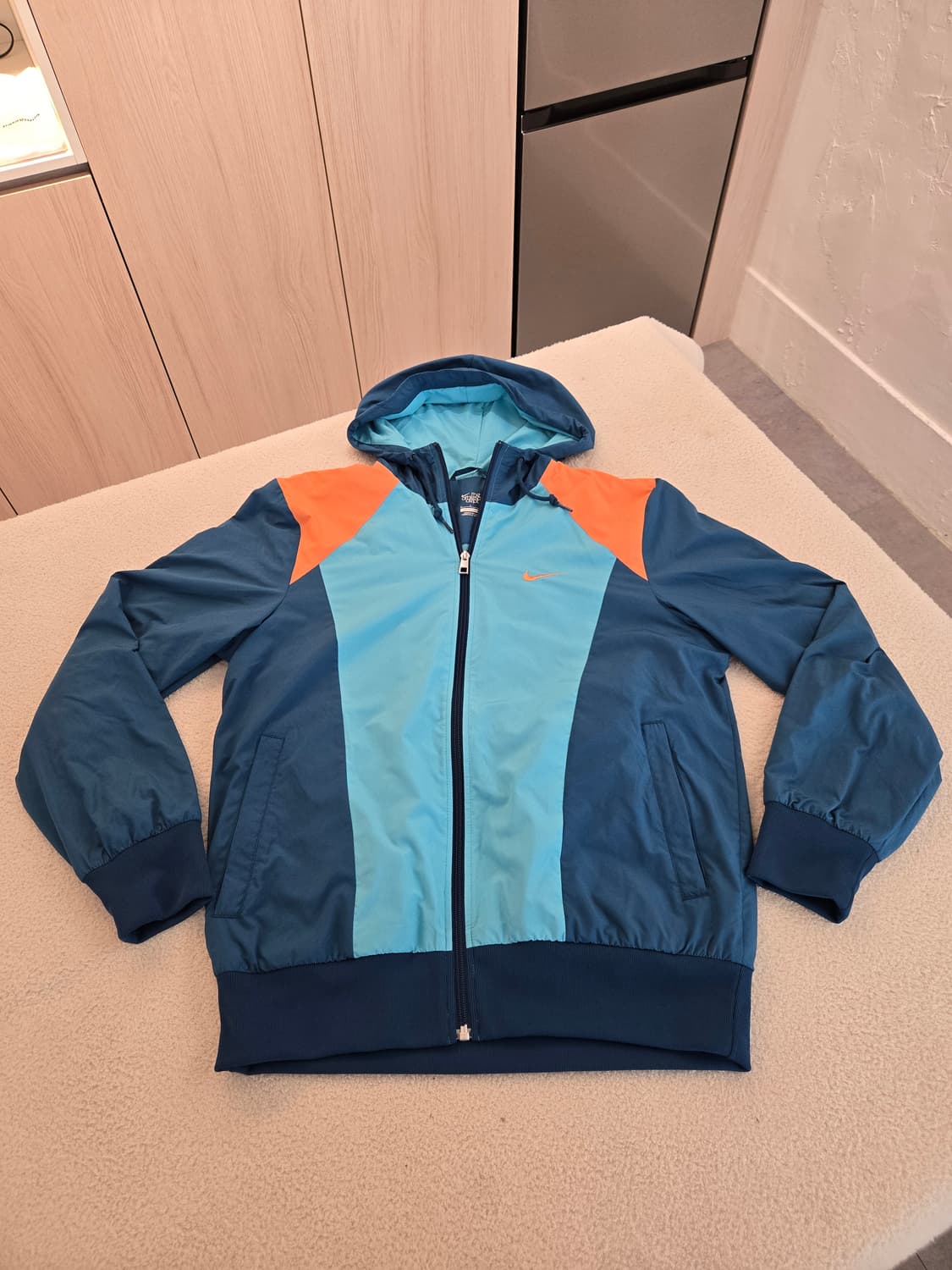 나이키 후드 올드스쿨 바람막이 자켓( 민트+옥색+오렌지) S 상품이미지2