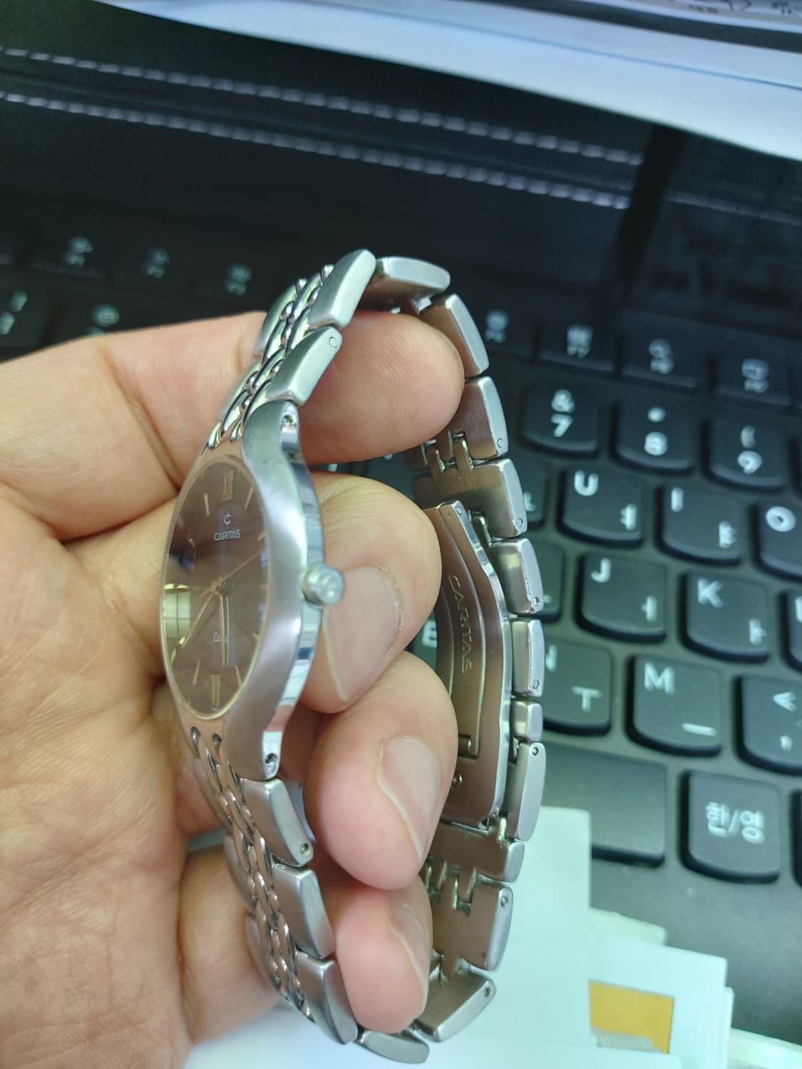 CARITAS 남성용 메탈 시계 상품이미지2