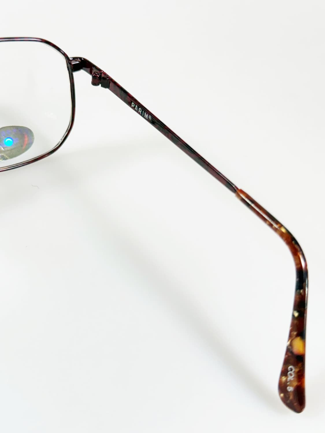90s PARIM 브라운 마블 보잉 스퀘어 메탈 빈티지 안경 상품이미지6