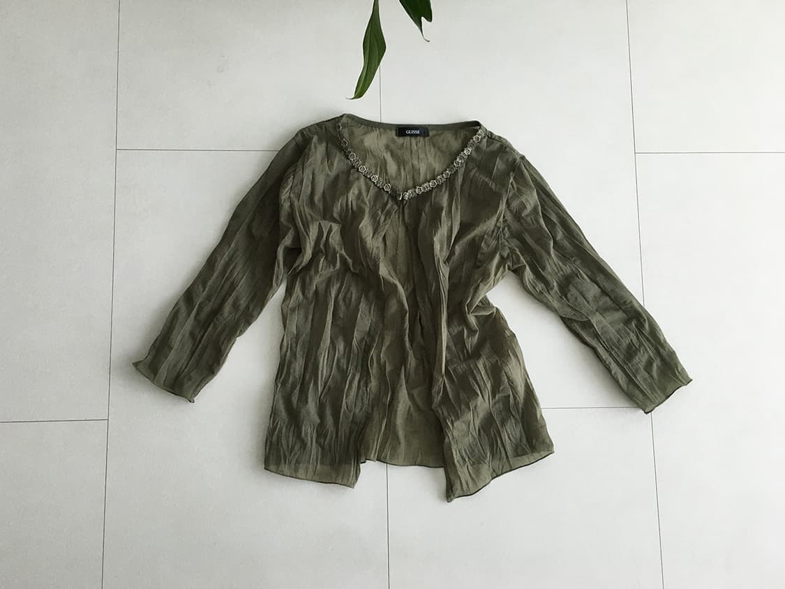 crinkle sheer cardigan 상품이미지1