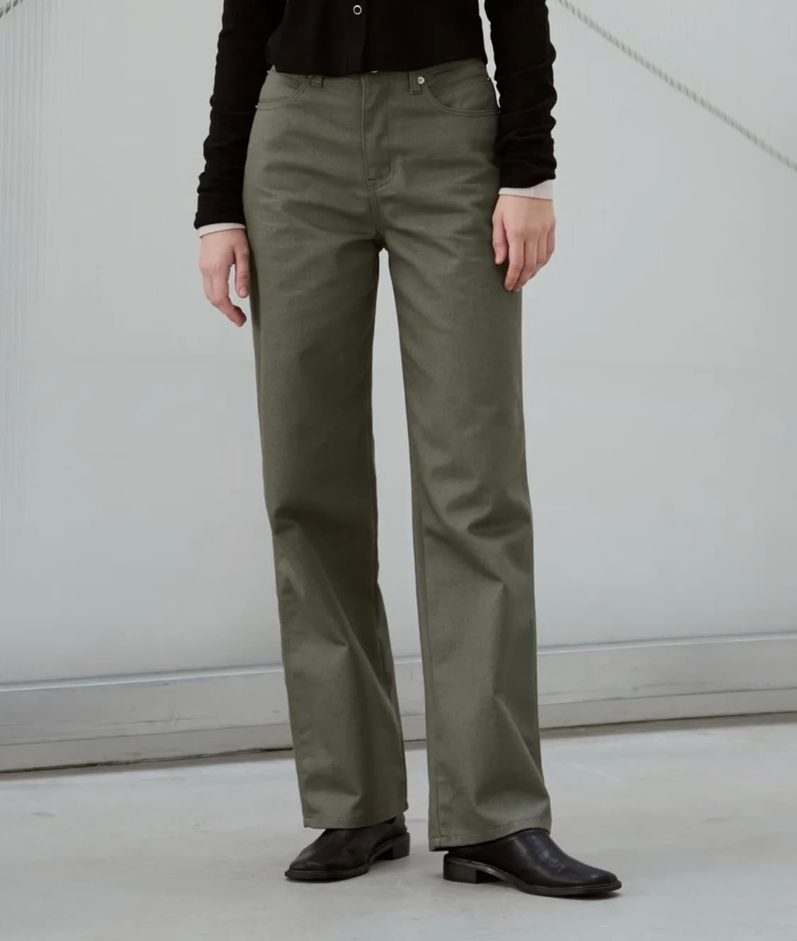 드로우핏 우먼 내츄럴 세미 와이드 컬러 진 그레이 L 새상품 상품이미지1