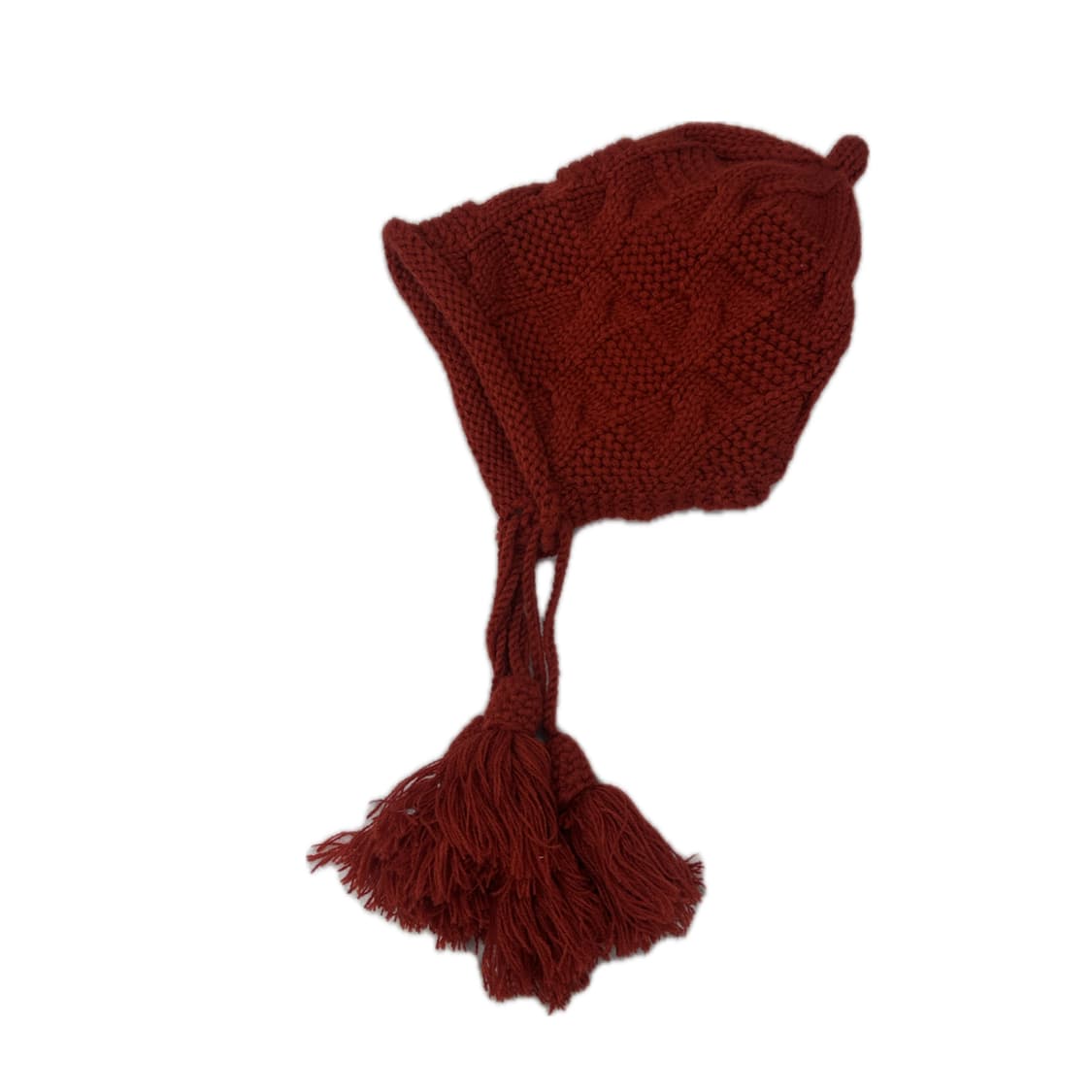 🧶레드 태슬 니트 모자 비니🧶  그런지 히피 겨울 모자 털실 뜨게 상품이미지2
