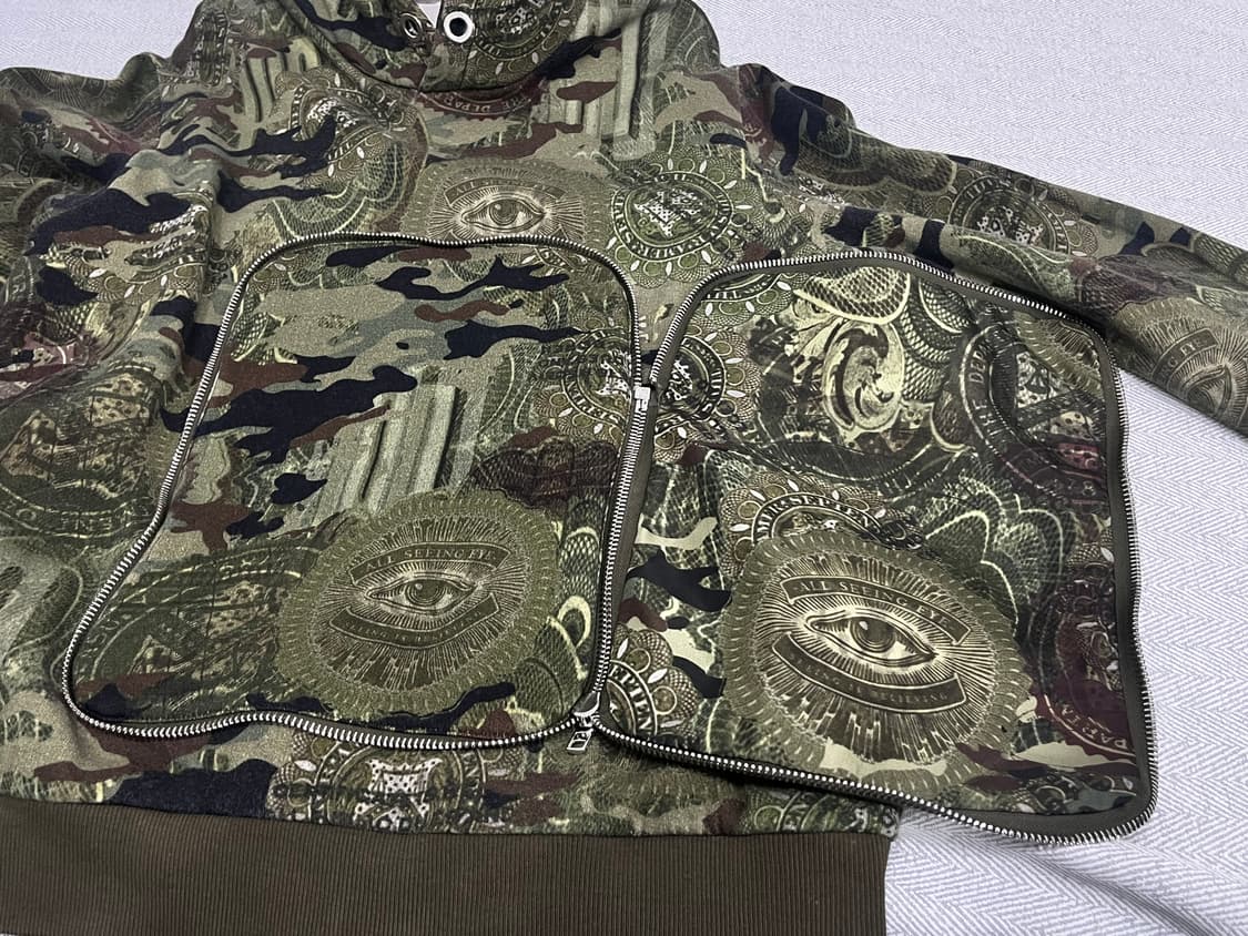 지방시 카모플라쥬 패턴 빅포켓 후드티 남성 XL 상품이미지7