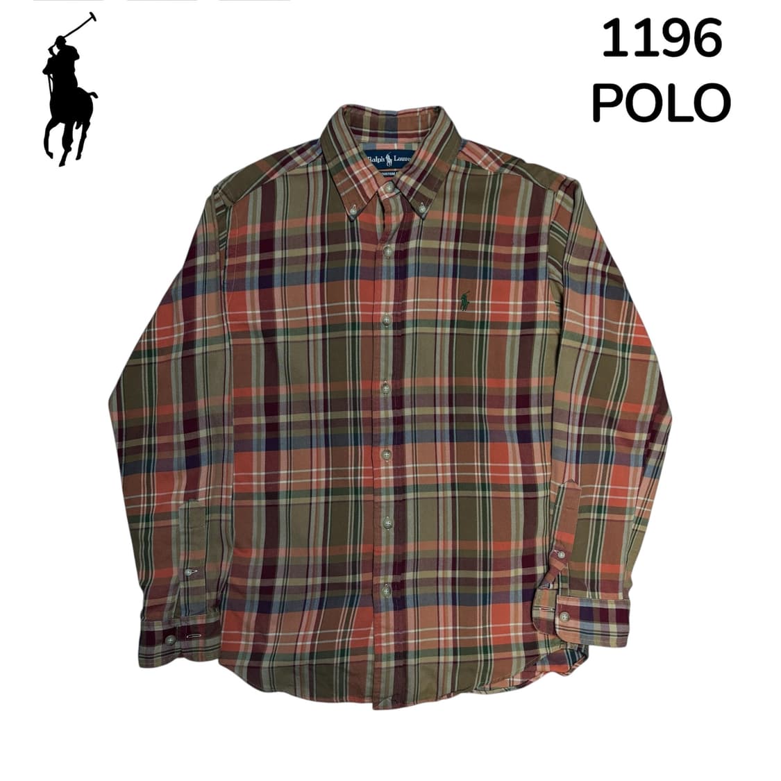 폴로 커스텀핏 폴로 체크 셔츠 S 상품이미지1