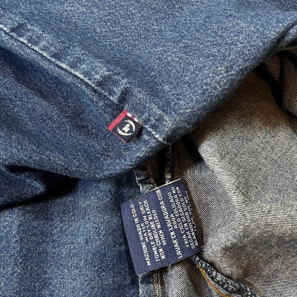 90's 팻팜 올드스쿨 데님 셔츠 자켓 상품이미지5