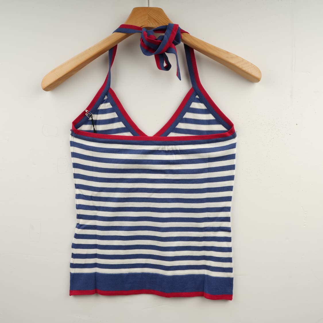 [영국 존스메들리 정품] 마린 스트라이프 니트 홀터 탑(Red/Navy) 상품이미지3