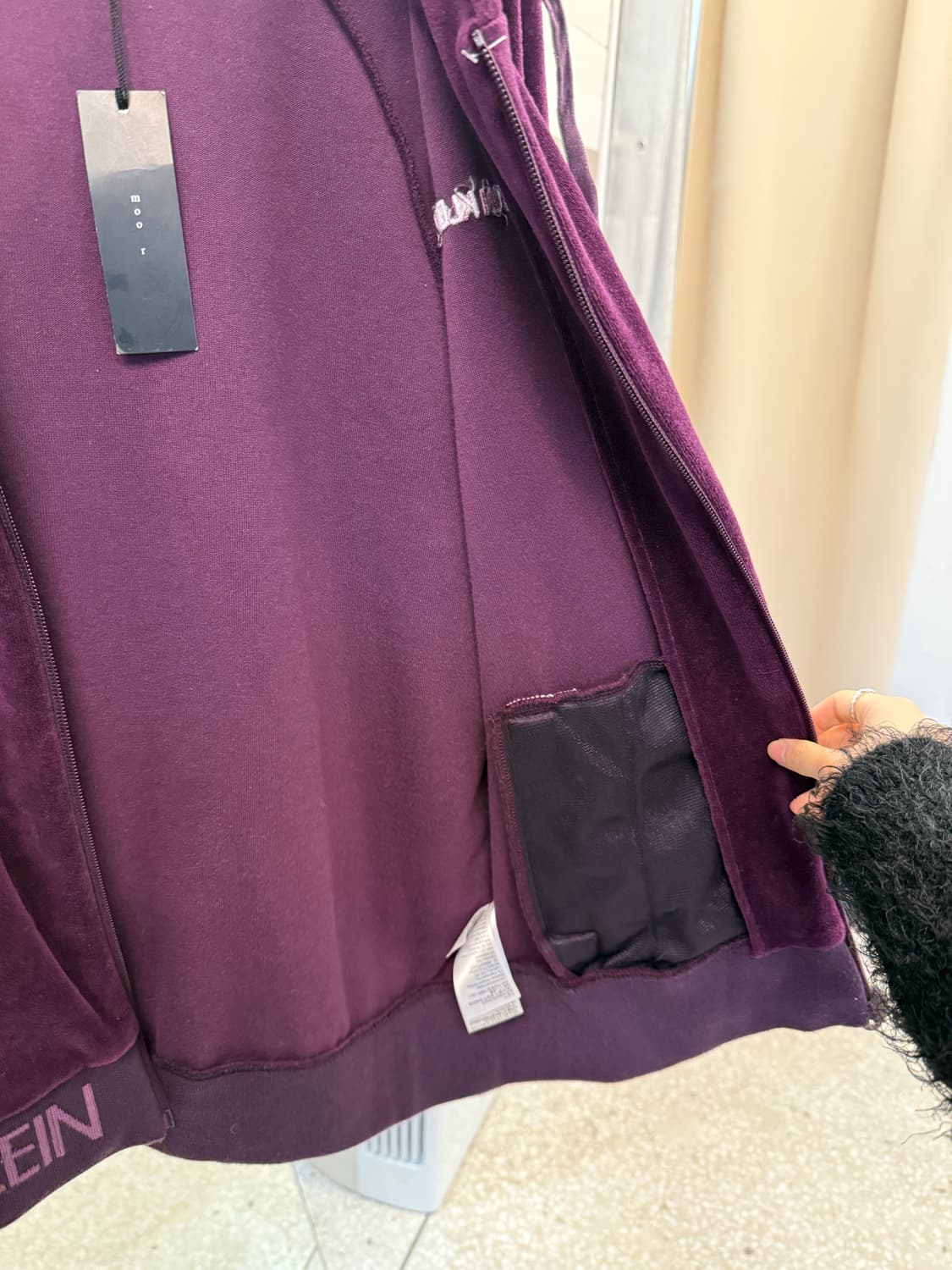 Calvin Klein Vintage Velvet Hooded ZipUp 상품이미지9