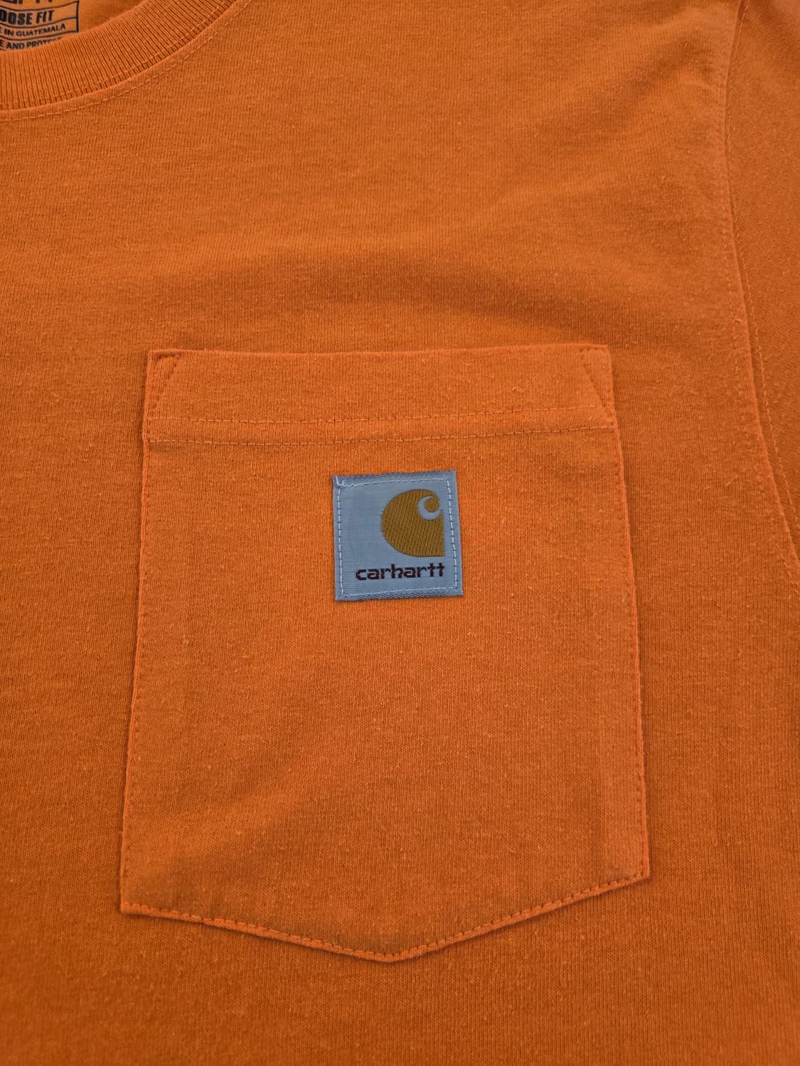 칼하트 포켓 반팔티 오렌지 S 상품이미지5