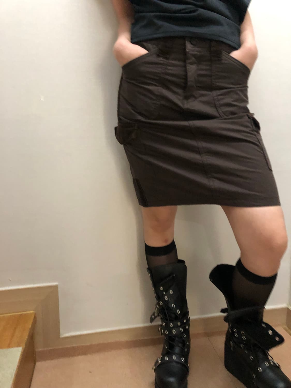 빈티지 브라운 포켓 스커트 상품이미지6