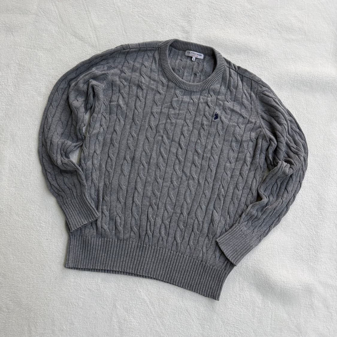 105 유에스폴로 케이블 니트 스웨터 0403T 상품이미지1