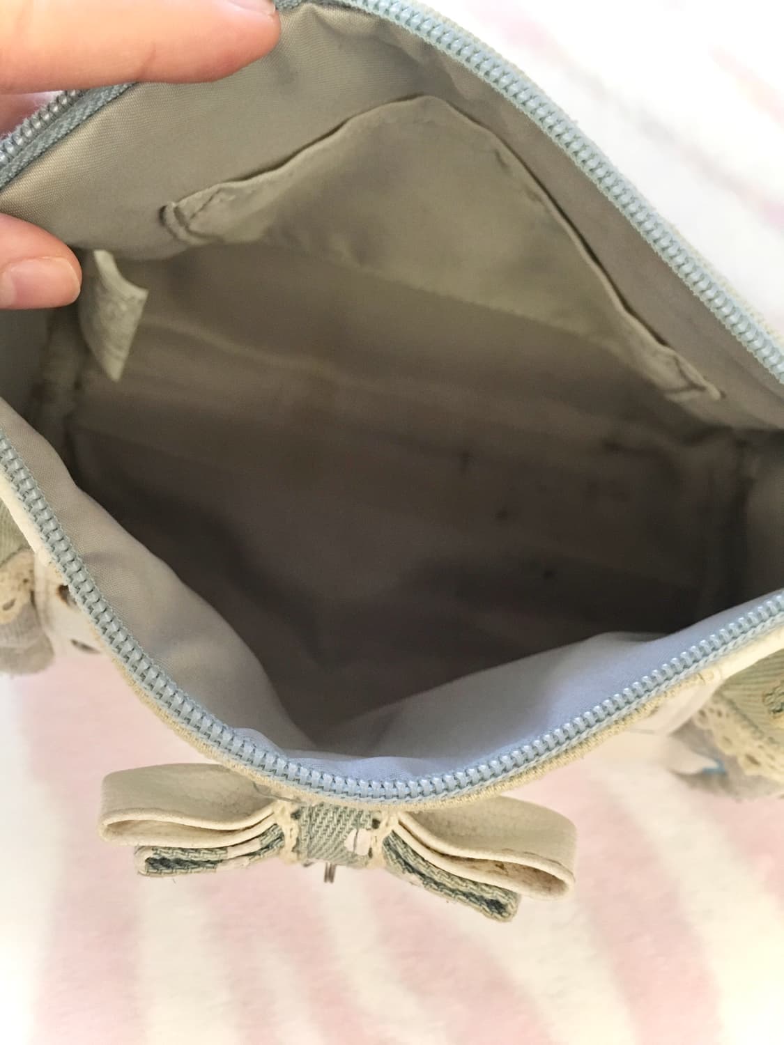 헤이세이 핀터레스트 도트리본 데님 고양이 크로스백 갸루 조지후쿠 상품이미지9