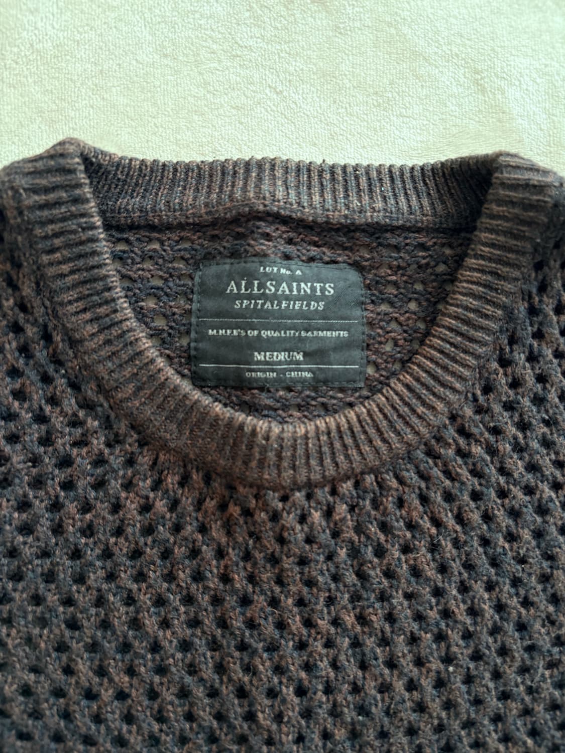 올세인츠 할도 크류 네팅 니트, M 상품이미지3