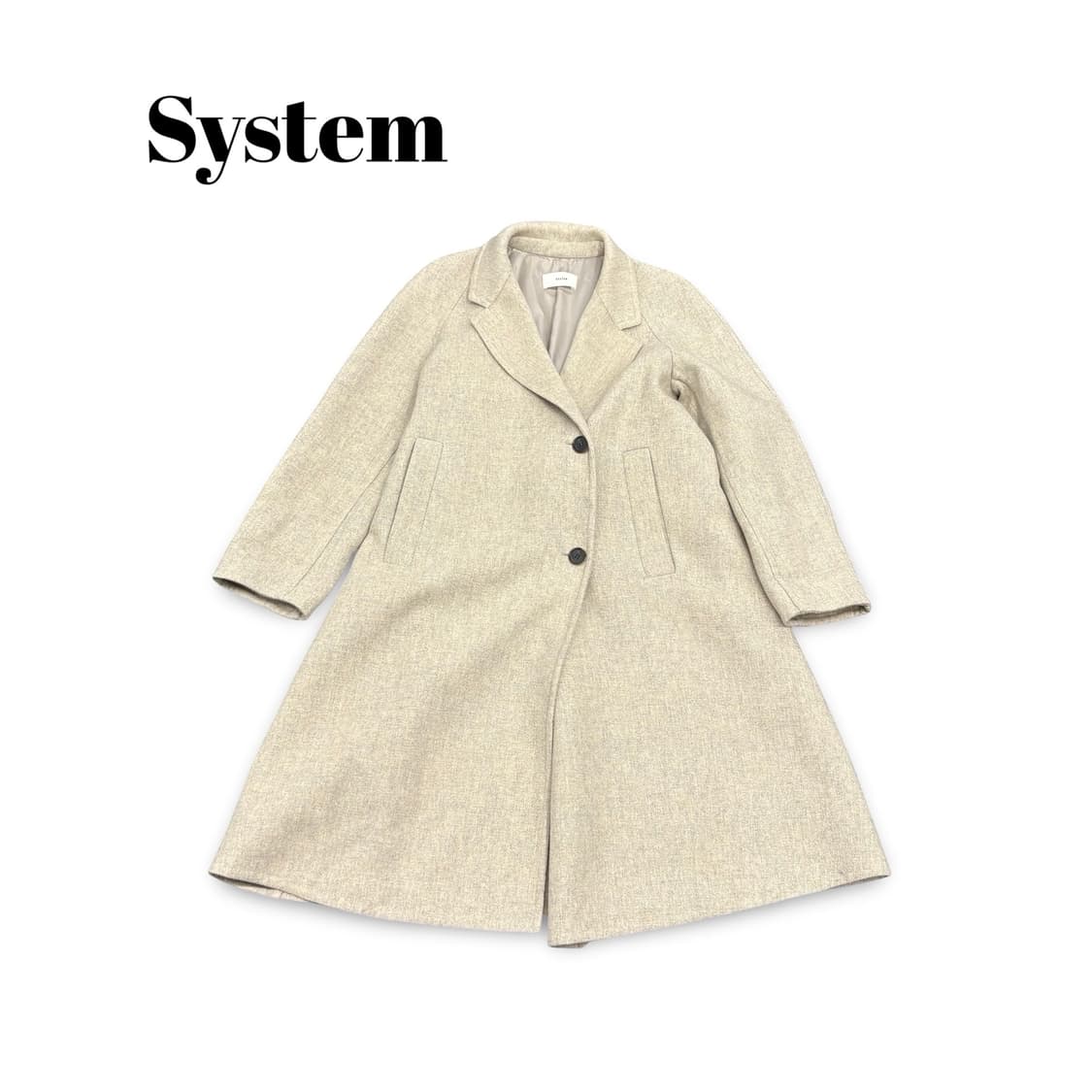 SYSTEM 시스템 베이지 롱 코트 상품이미지1
