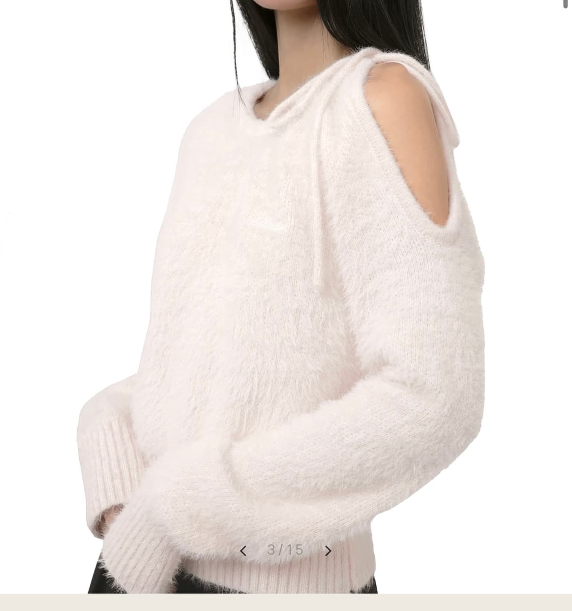 클리시어 love poem 러브 포엠 넥 스트링 니트 상품이미지1