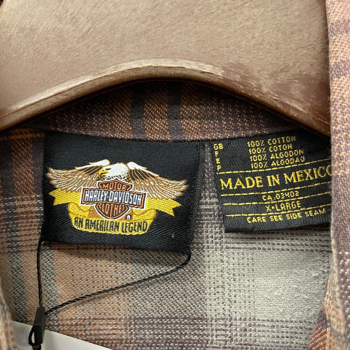 할리데이비슨 디스트레스드 포켓 로고 멀티 체크 셔츠 상품이미지7