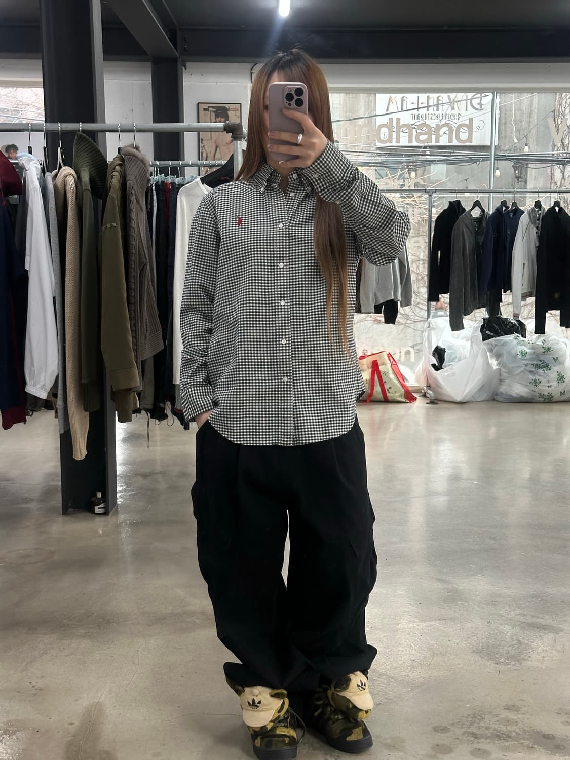 폴로랄프로렌 깅엄 체크 버튼다운 셔츠 상품이미지3