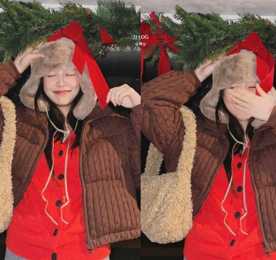 (예리,하니) 카테고리9 니트패딩 브라운 상품이미지2