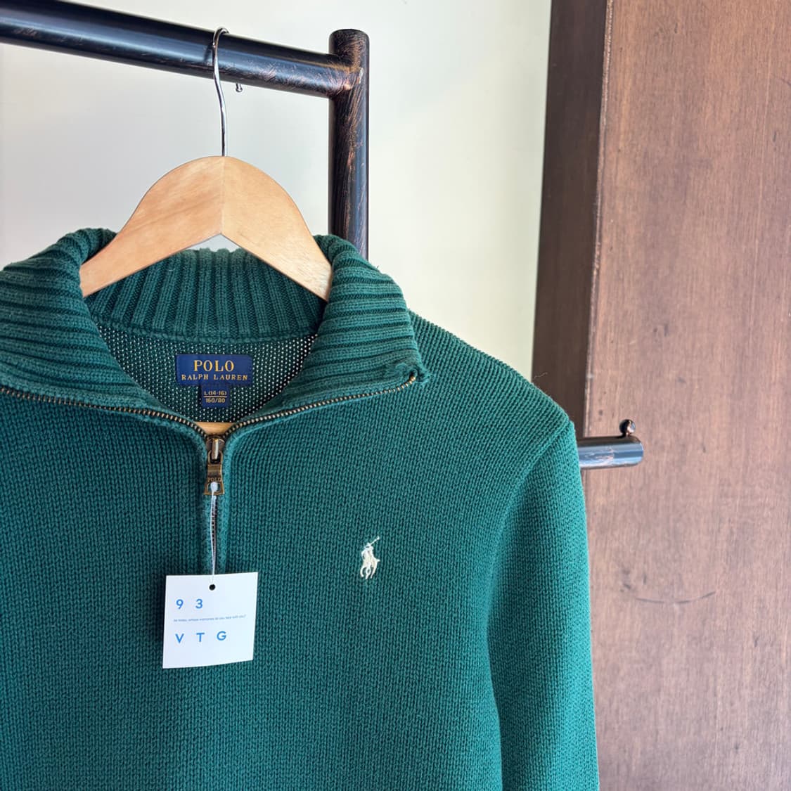 16118 - 폴로 랄프로렌 그린 반집업 니트 상품이미지3