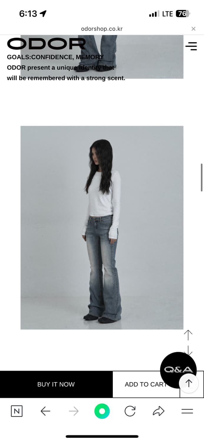 오도어 빈티지 로우진 블루 사이즈1 팝니다 상품이미지4