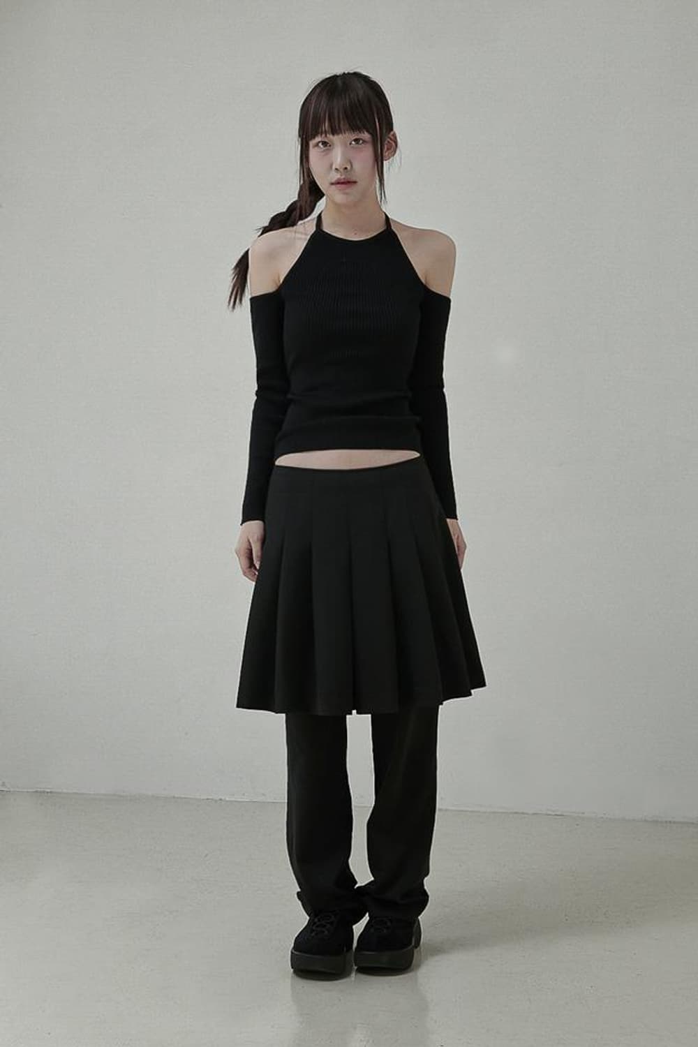 eeum 이움 low waist pleats skirt pants 상품이미지1