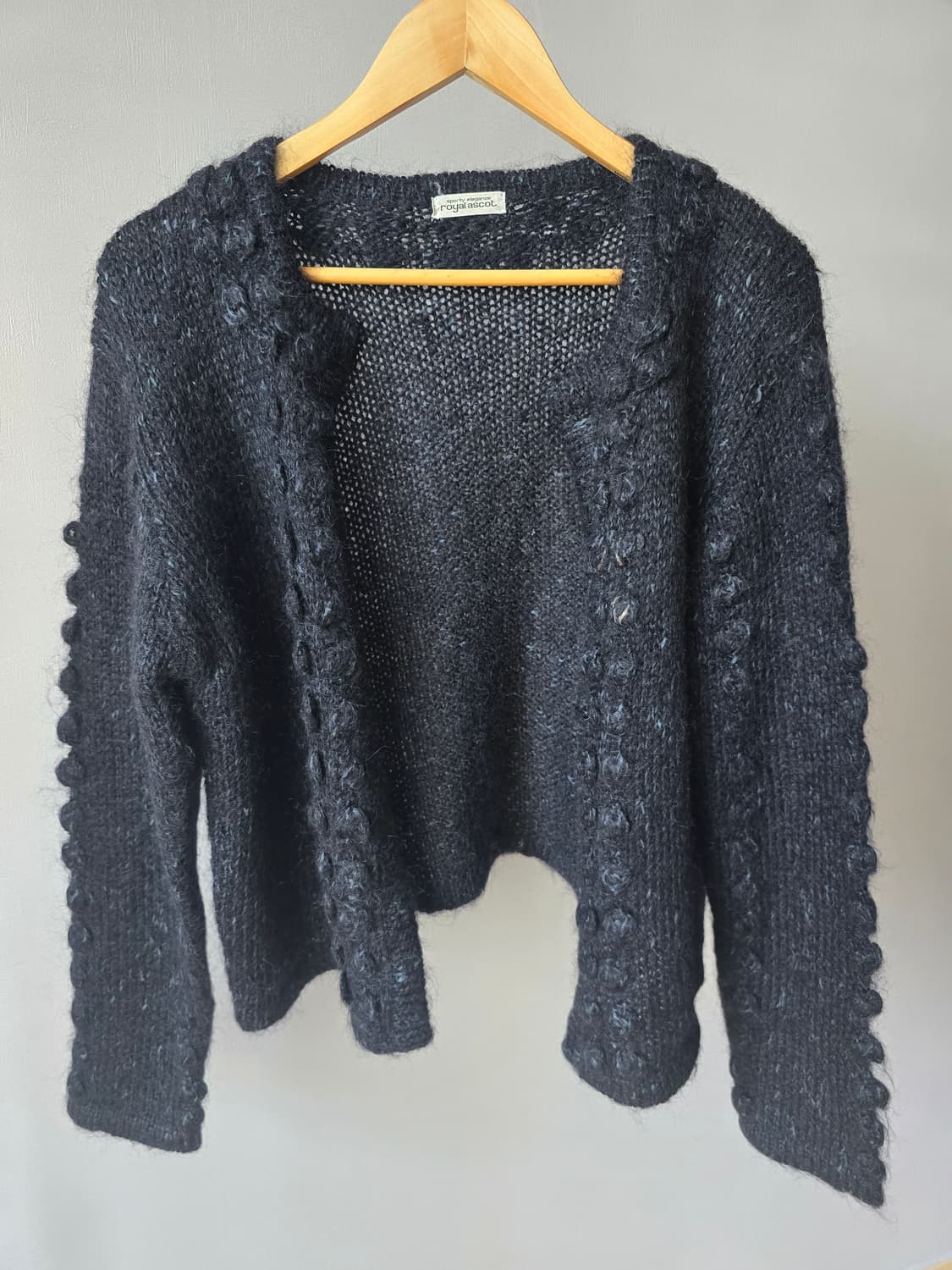 영국무드 일본제 팝콘짜임 울 가디건 상품이미지1