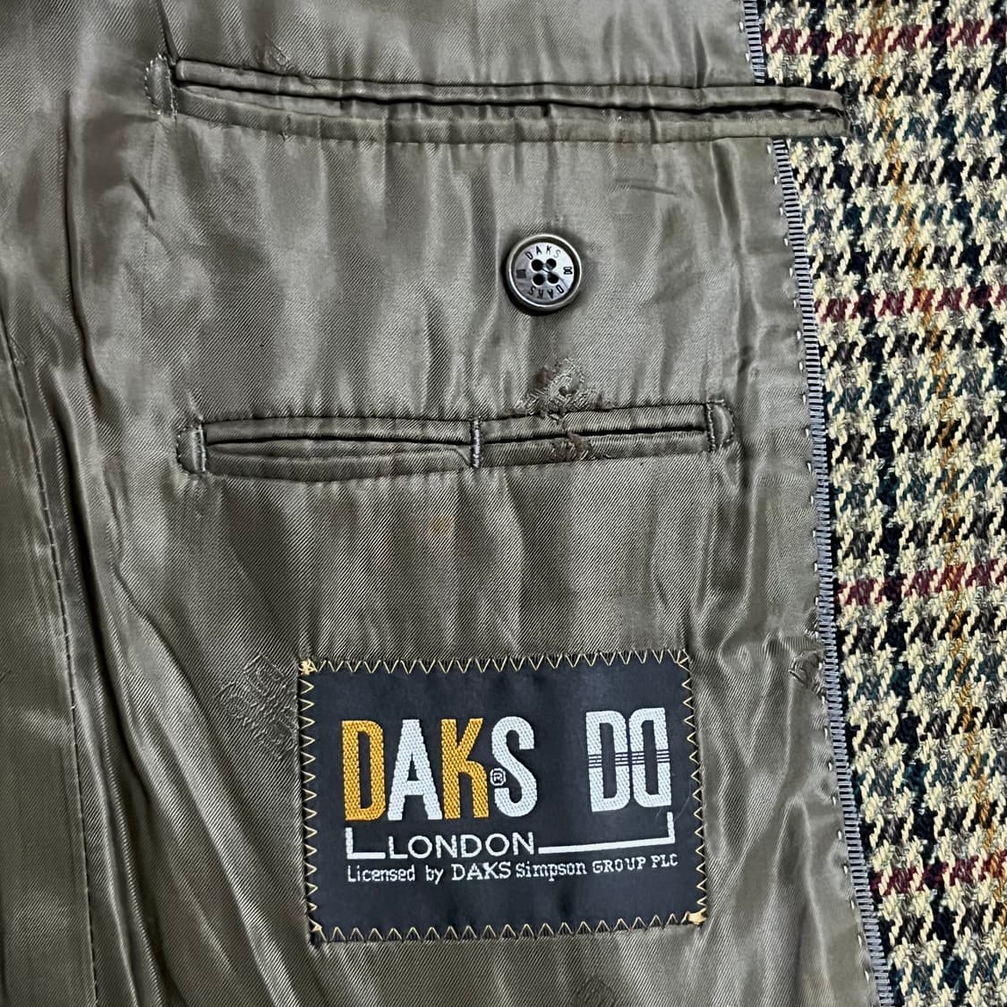 닥스(DAKS) 울 캐시미어 체크 블레이저 상품이미지8