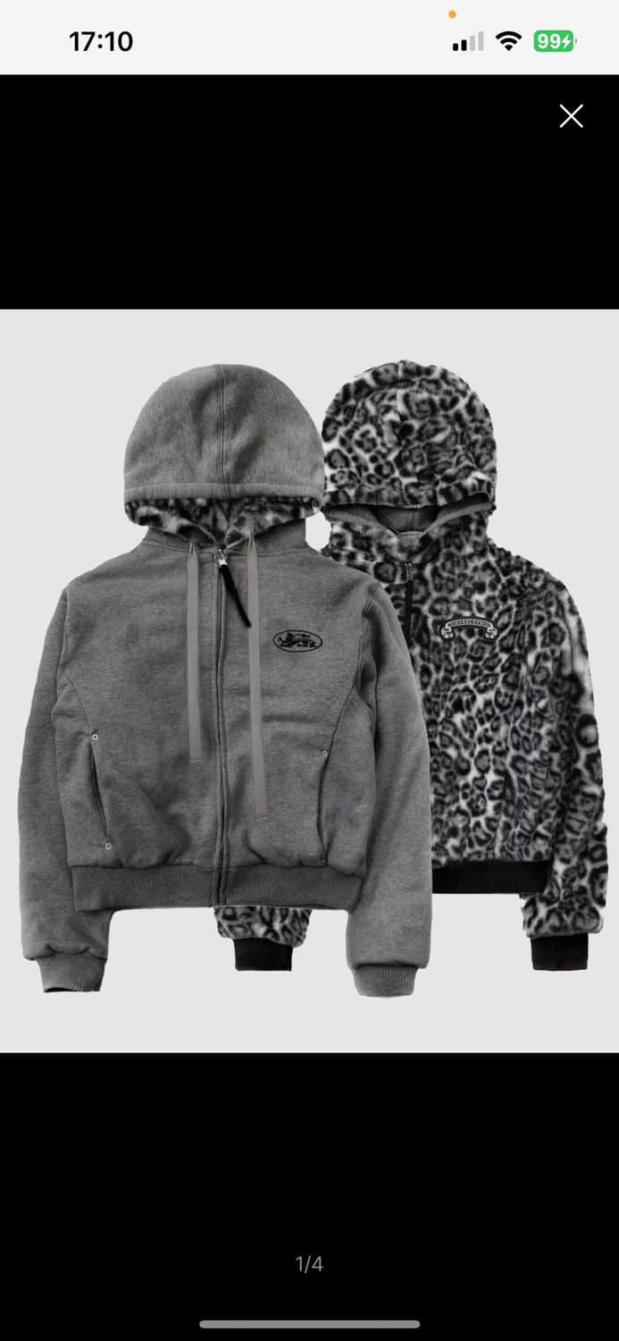 배드블러드 퍼 후드집업 상품이미지1