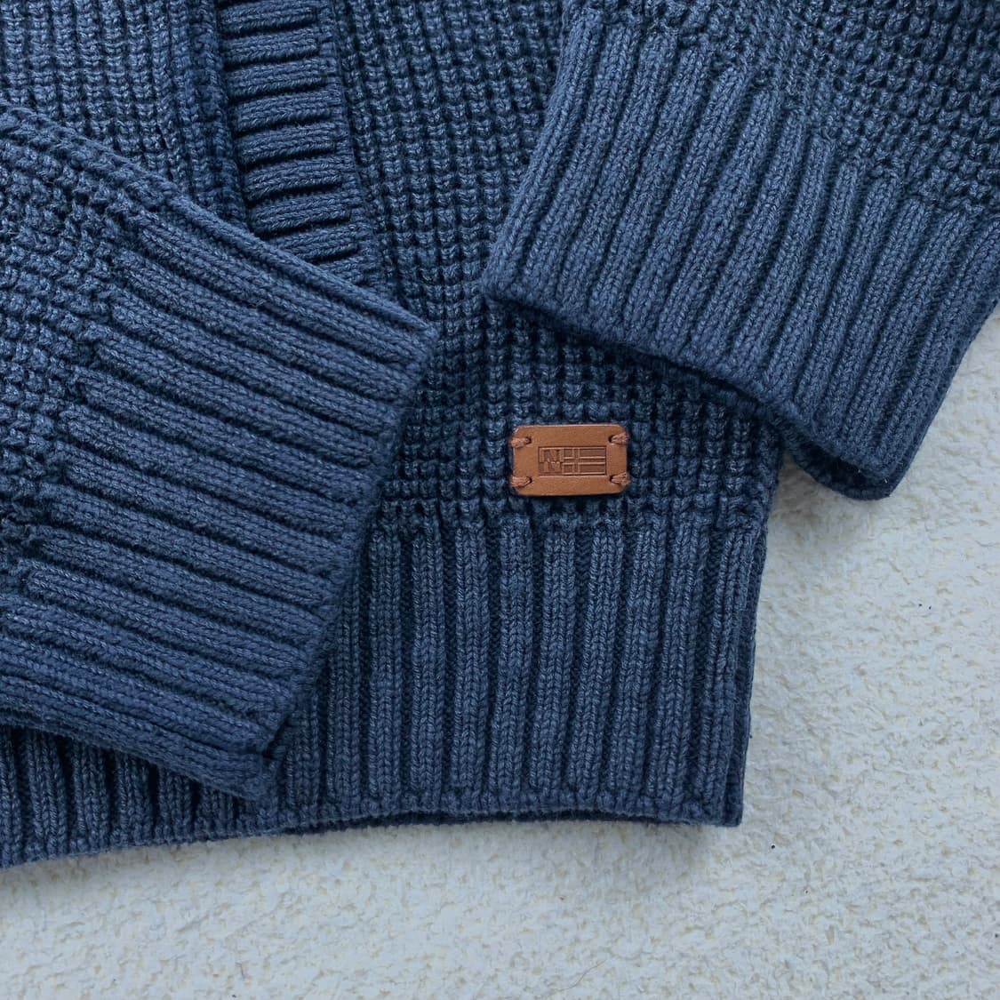 나파피리 원포켓 니트 가디건 네이비 상품이미지5