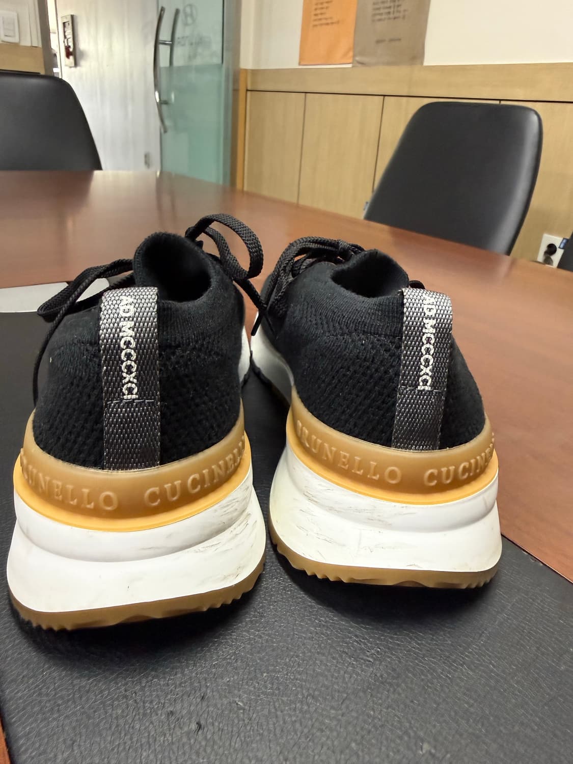 [42] 브루넬로쿠치넬리 코튼 니트 스니커즈 블랙 상품이미지4