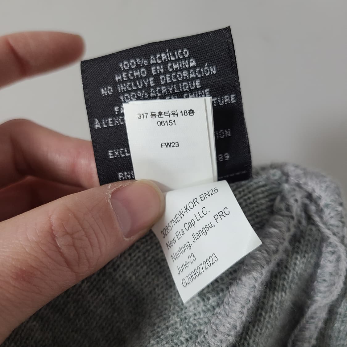 슈프림 X 뉴에라 박스로고 비니 헤더 그레이 OS 상품이미지9