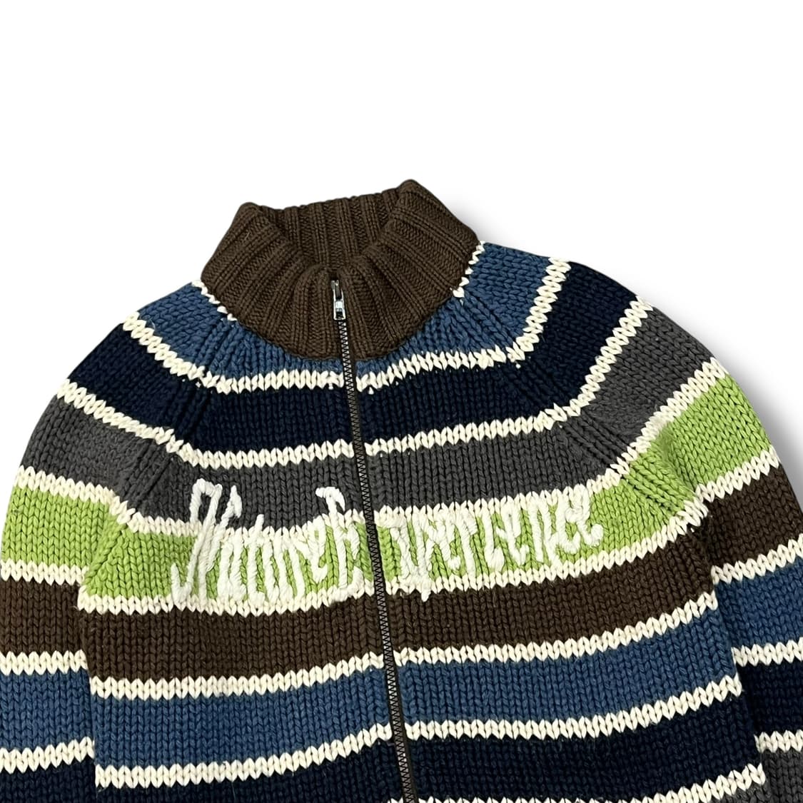  베네통 스트라이프 니트 집업 y14130 상품이미지4