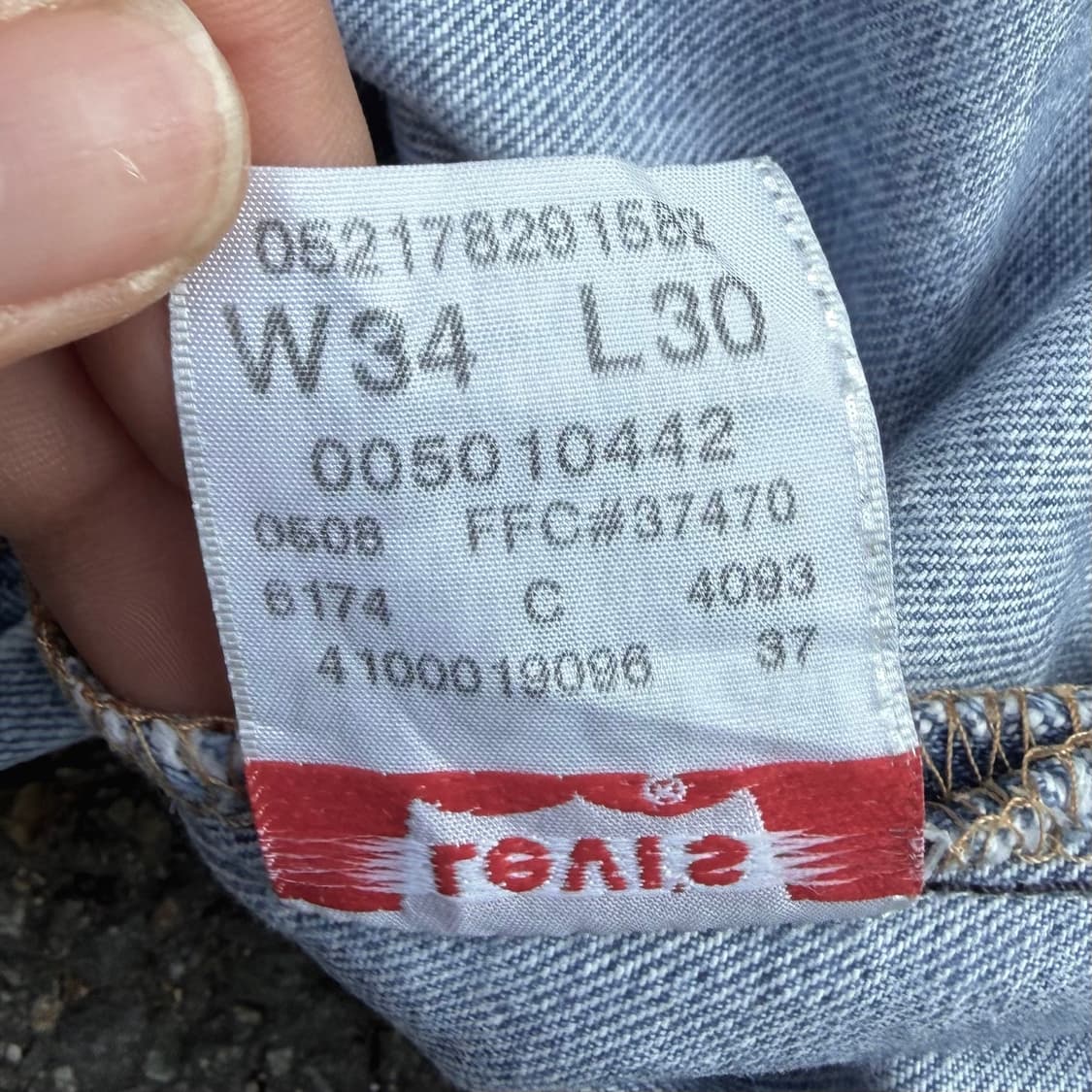 리바이스 501 스트레이트 레그 연청 데님 (34)   상품이미지8