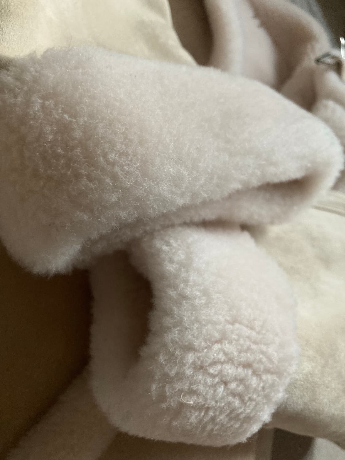 뮤제 100%램스울 리버시블 무스탕 아이보리 상품이미지9