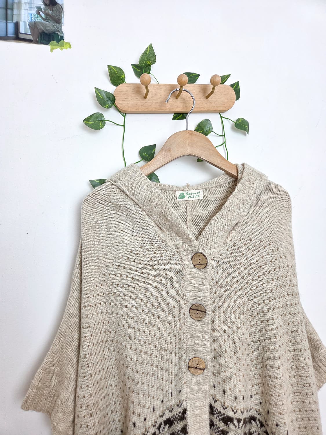 노르딕 후드 케이프 가디건 상품이미지2