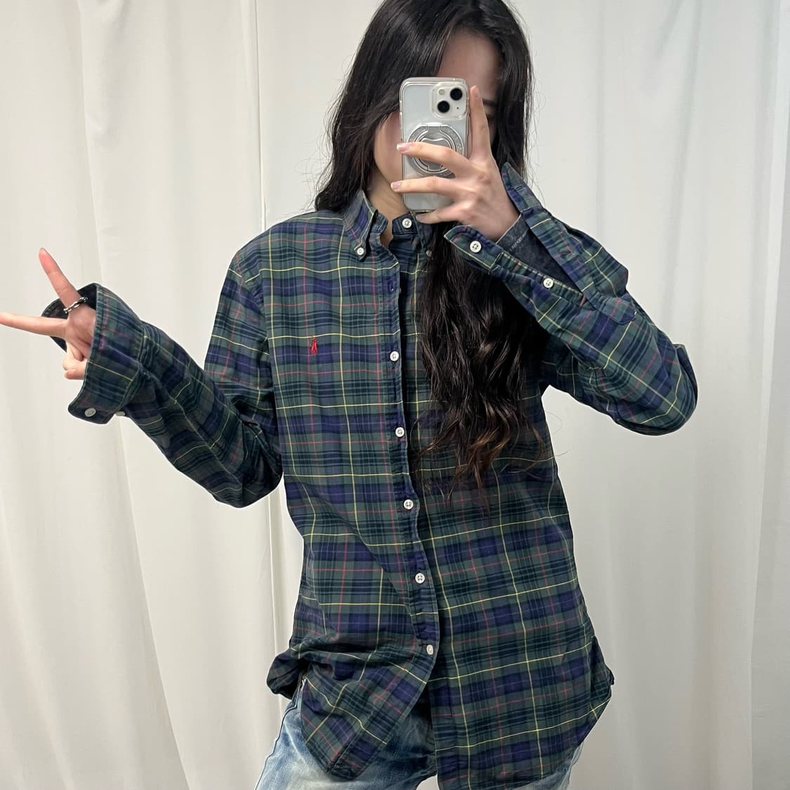Polo Green Check Shirt 상품이미지2