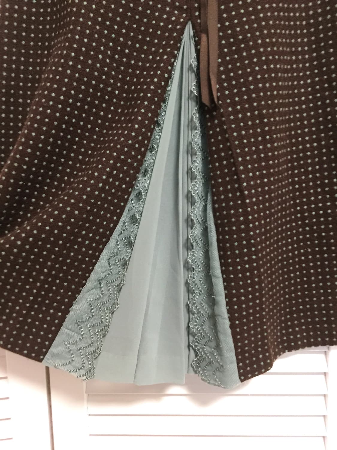 빈티지 모리걸 민트초코 도트 스커트 상품이미지4