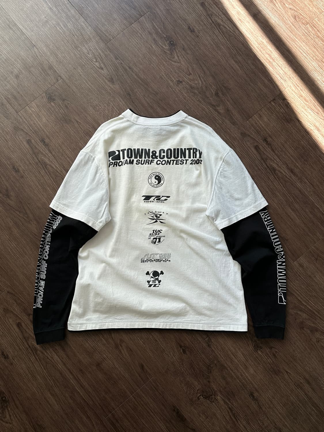 T&C Surf Club 스펠 아웃 레이어드 티셔츠 상품이미지8