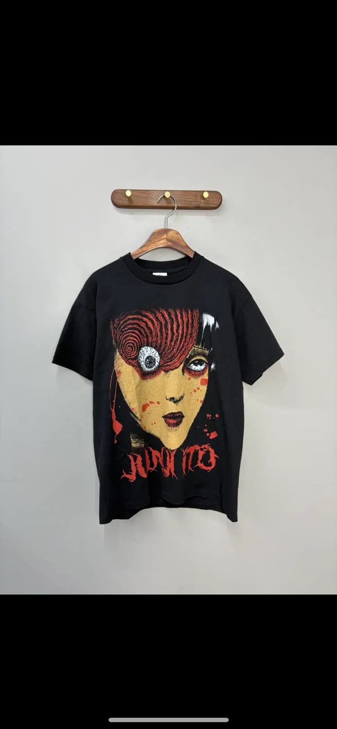 이토준지 빈티지 소용돌이 애니 반팔 H1616 상품이미지2