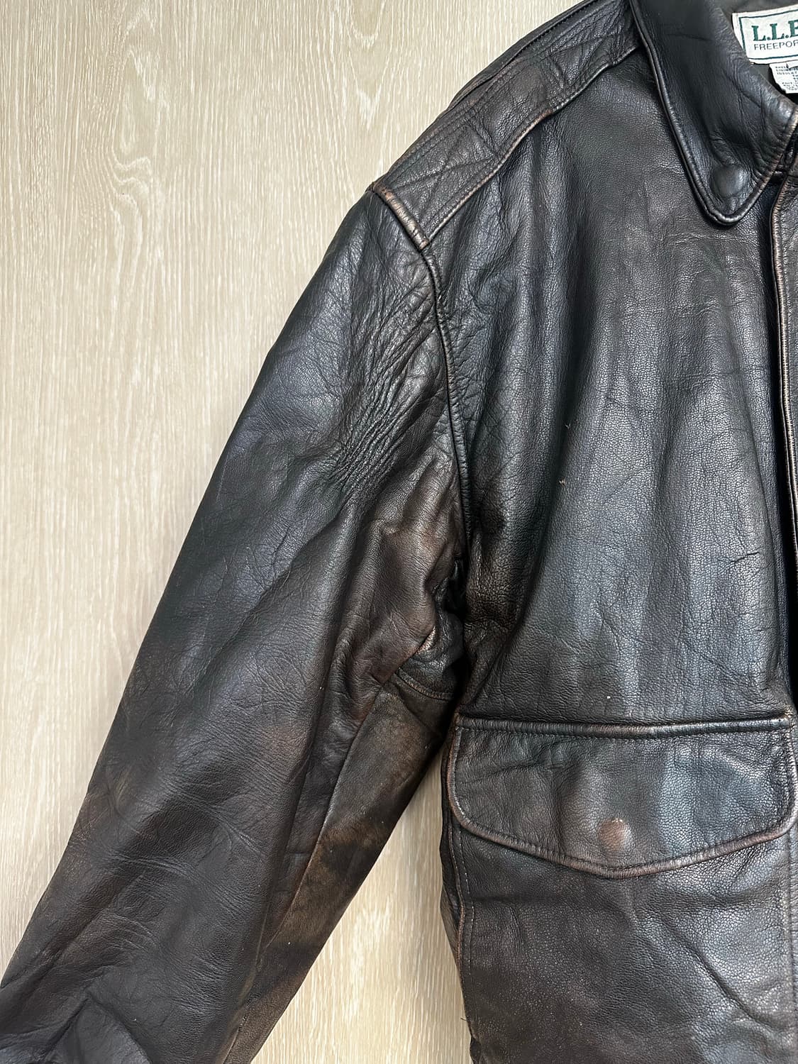 미제 엘엘빈 LL Bean a-2 고트레더 자켓 L 상품이미지5