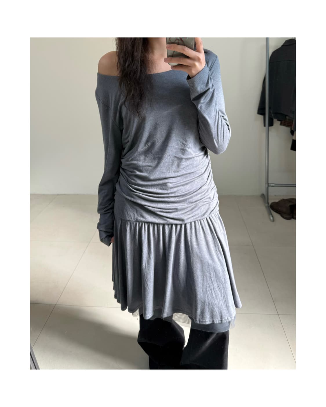 빈티지 셔링 원피스 상품이미지2