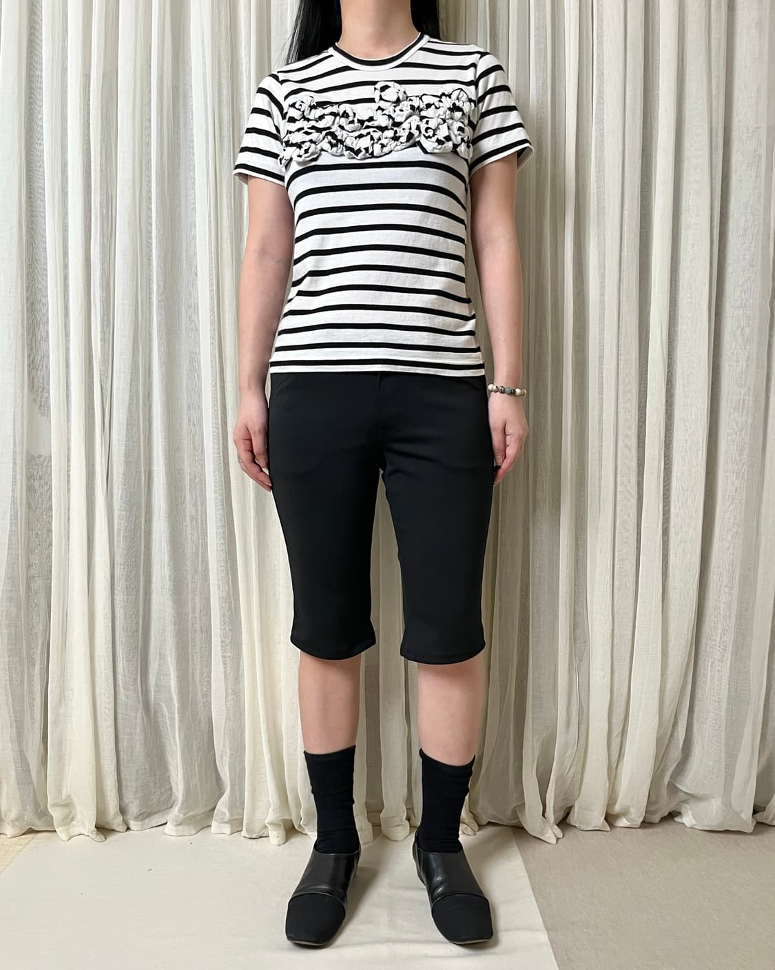 꼼데가르송 스트라이프 프릴 티셔츠 comme des garcons 상품이미지8