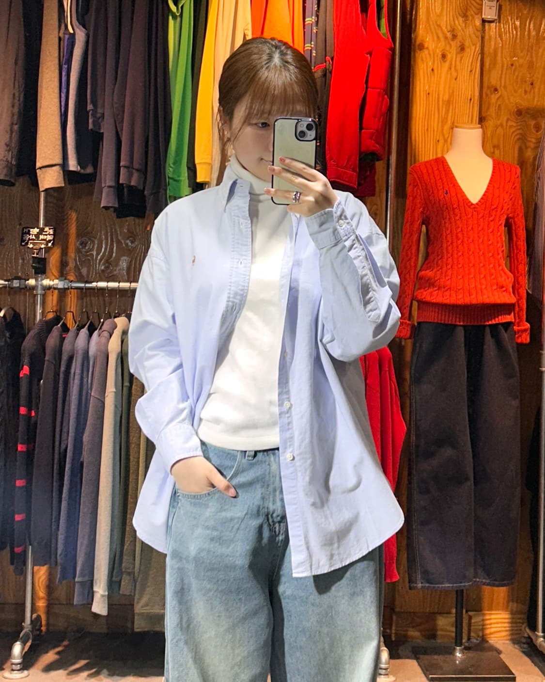 XL 폴로랄프로렌 BIG OXFORD 스카이블루 코튼 셔츠 상품이미지1