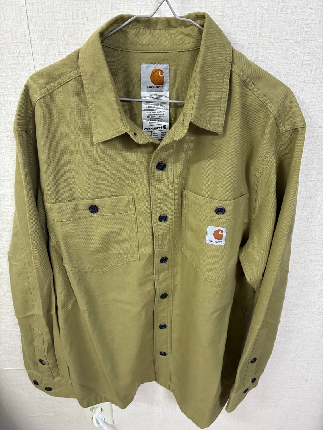 칼하트 투포켓 워크셔츠 올리브카키 L 상품이미지1