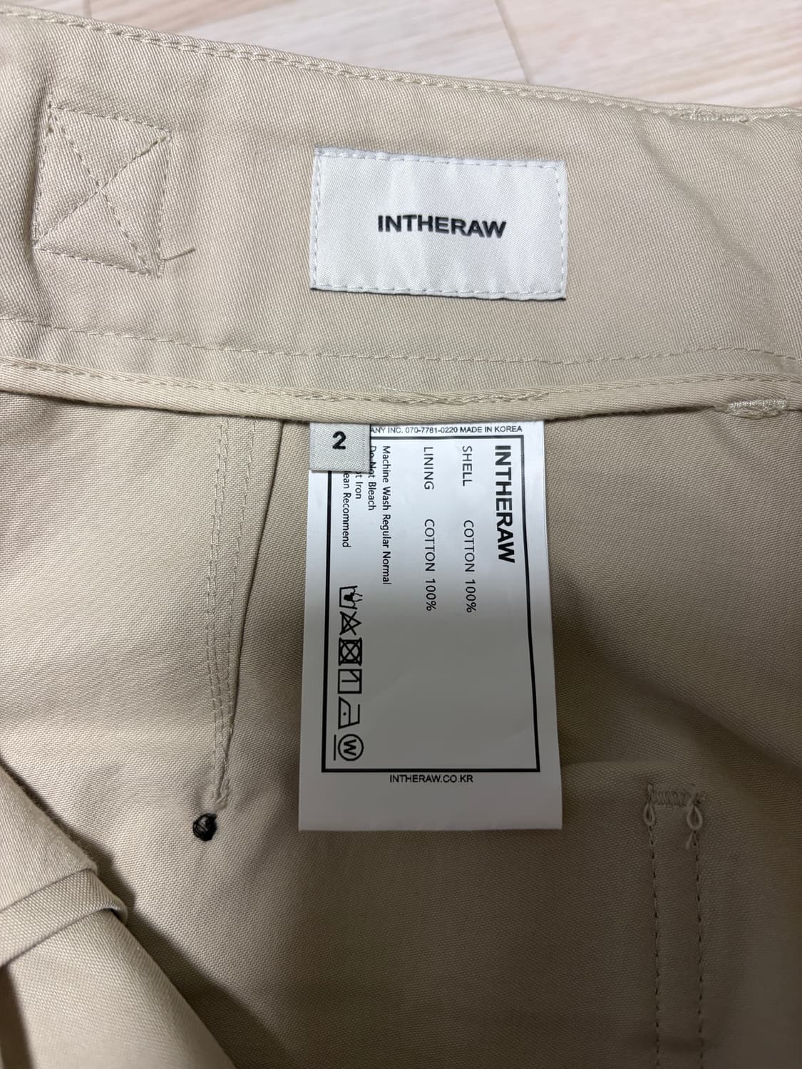 인더로우 스트럭쳐 치노 (실착1, 2사이즈) 상품이미지3